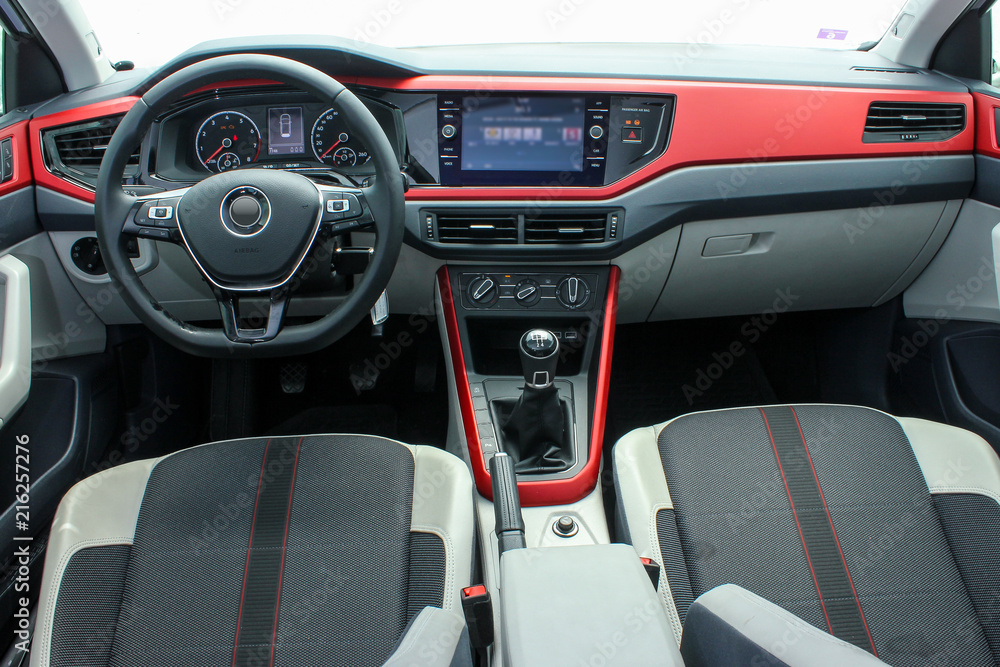 steeringwheel and dashboard, cockpitt of a car