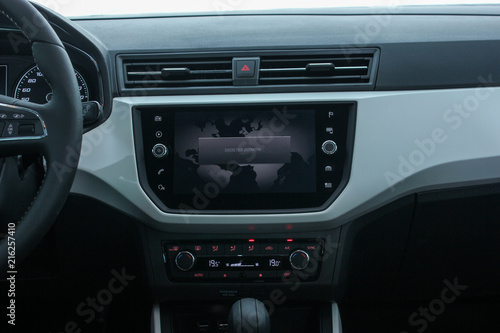 close up of a car infotainment system