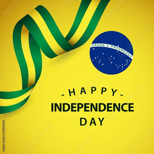 Happy Brazil Independent Day Vector Template Design Illustration