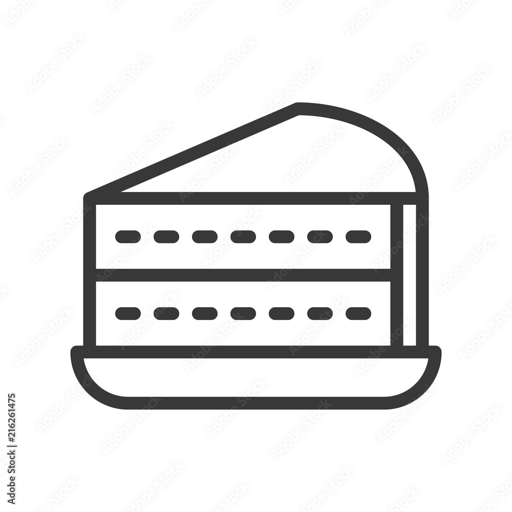 cheese cake, sweets and dessert outline icon cheese cake, sweets and dessert outline icon