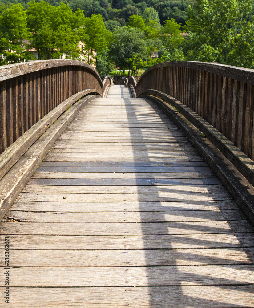 The old wooden bridge