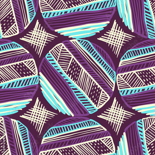 Abstract Ikat and boho style handcraft fabric pattern. Traditional Ethnic design for clothing and textile background, carpet or wallpaper