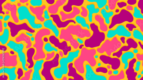 Vector colored blots  seamless rectangular four-colored pattern  multi-colored spots  flat drops and smudges.