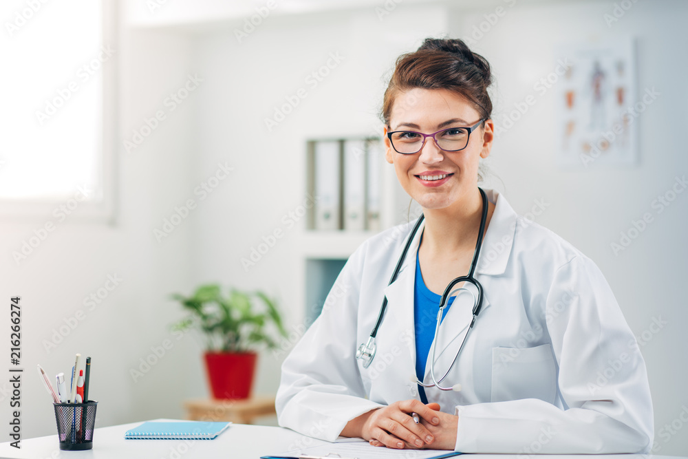 Woman Doctor at her Medical Office Woman Doctor at her Medical Office