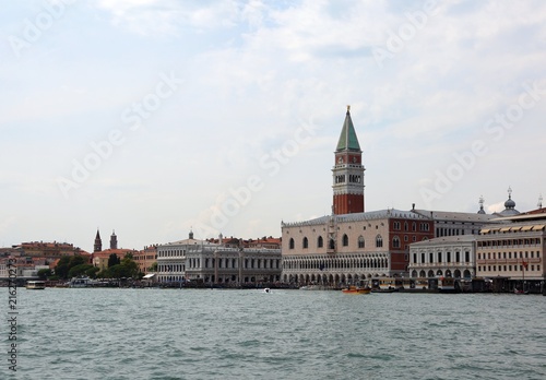 Venice Italy Bell Tower of Saint Mark and Doges Palace called Pa
