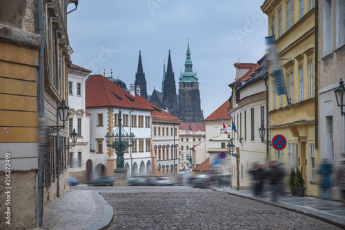 beautiful old streets of Prague.