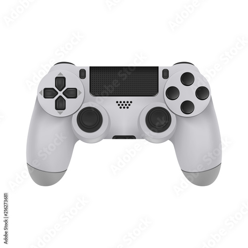Realistic Mock-up Modern Game Controllers. Gamepad from the game console isolated on a white background. Vector illustration.