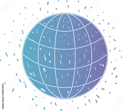 sphere planet isolated icon vector illustration design