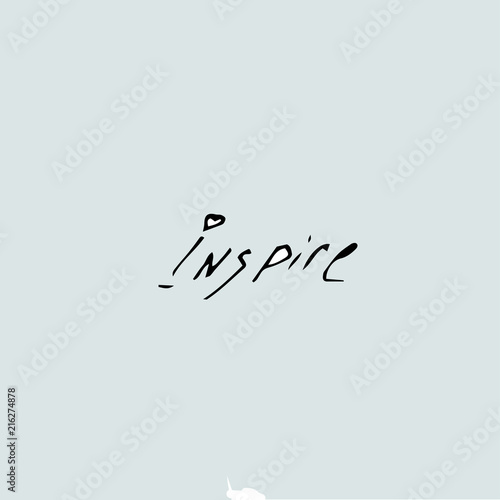 inspire idea, handwritten