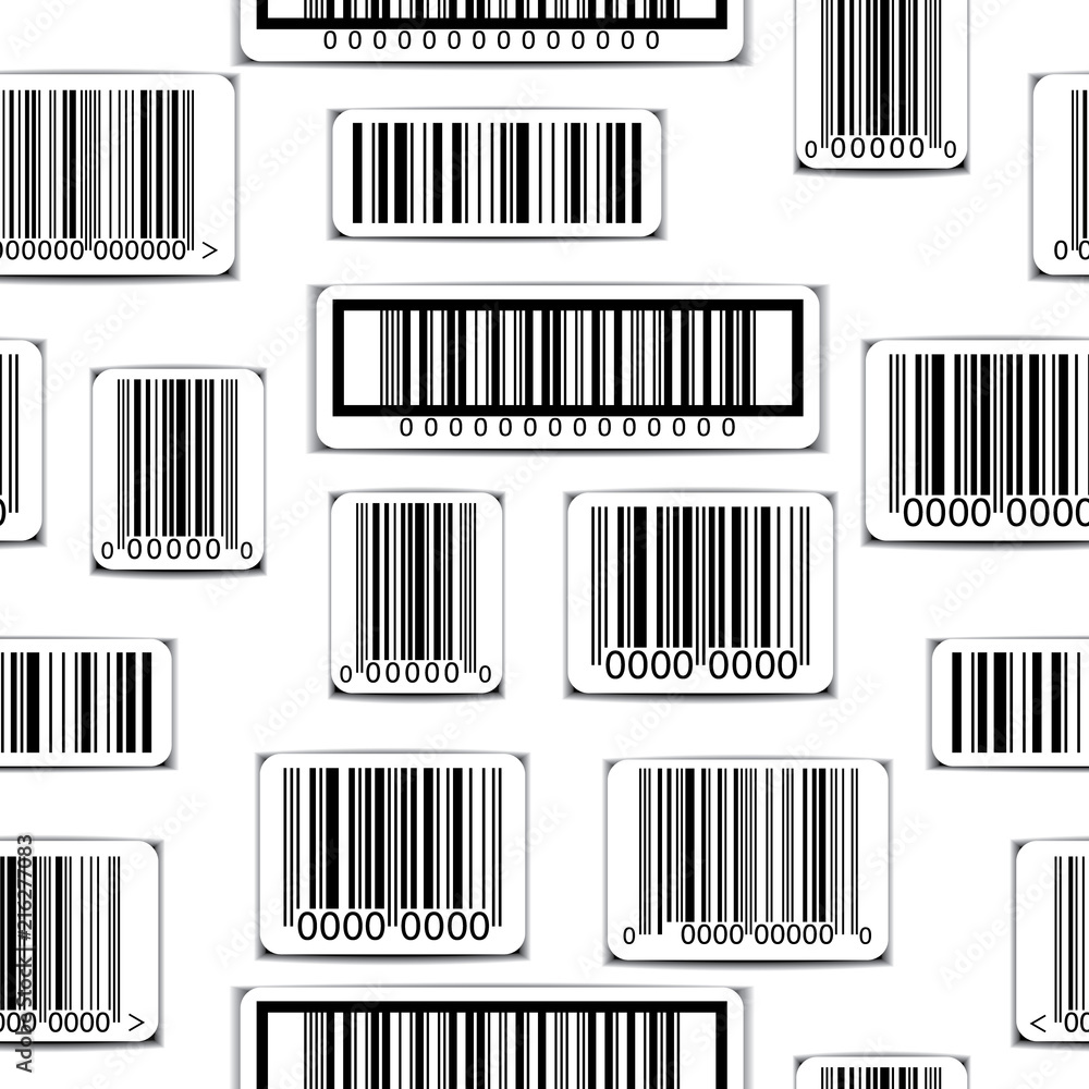 Seamless black and white pattern with barcodes Seamless black and white pattern with barcodes
