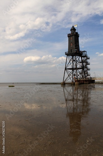 Leuchtturm Obereversand im Wattenmeer