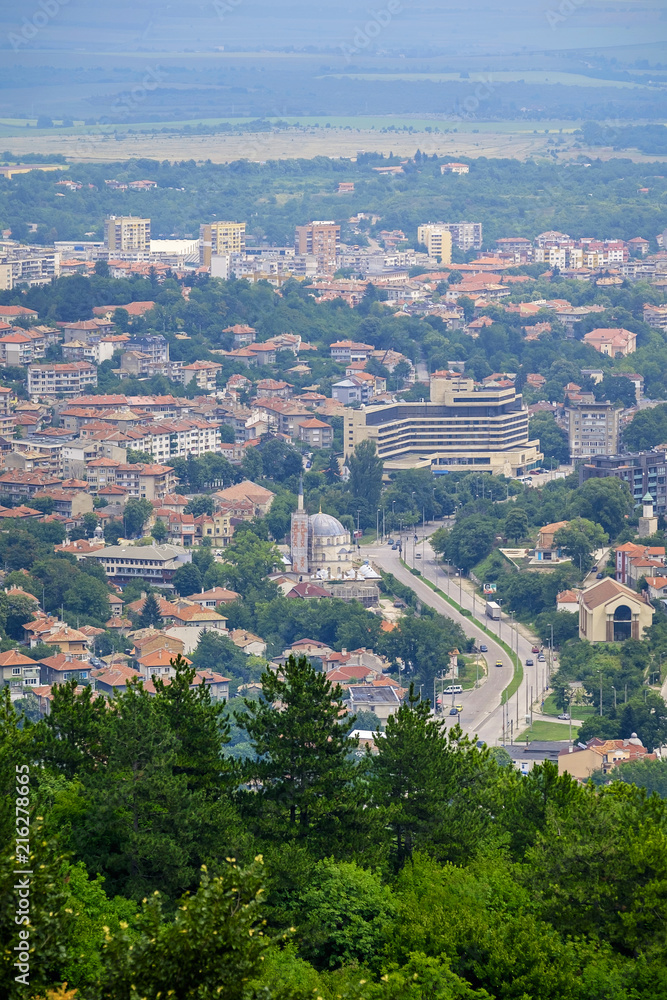 Panorama of the city of Shumen from a bird's eye view 6