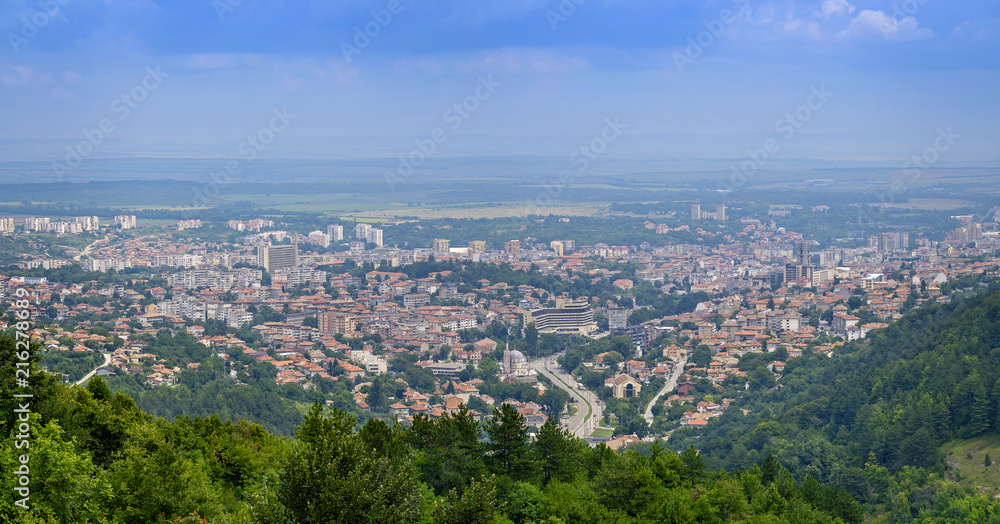 Panorama of the city of Shumen from a bird's eye view 7