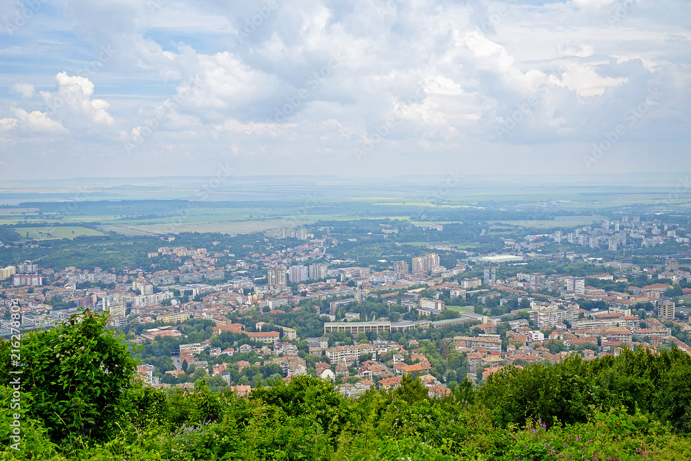 Panorama of the city of Shumen from a bird's eye view 8