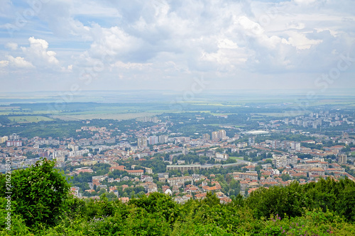 Panorama of the city of Shumen from a bird's eye view 8