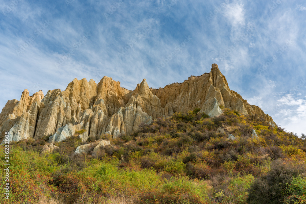 Morning at the Clay Cliffs New Zealand