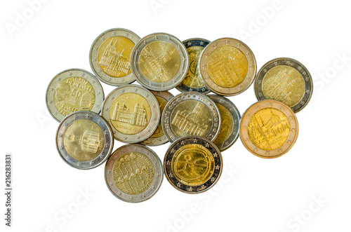 Commemorative 2 euro coins.