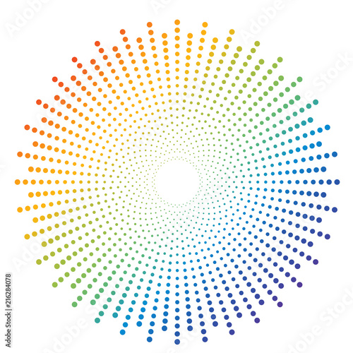 Abstract colorful rainbow dot pattern background - Vector illustration