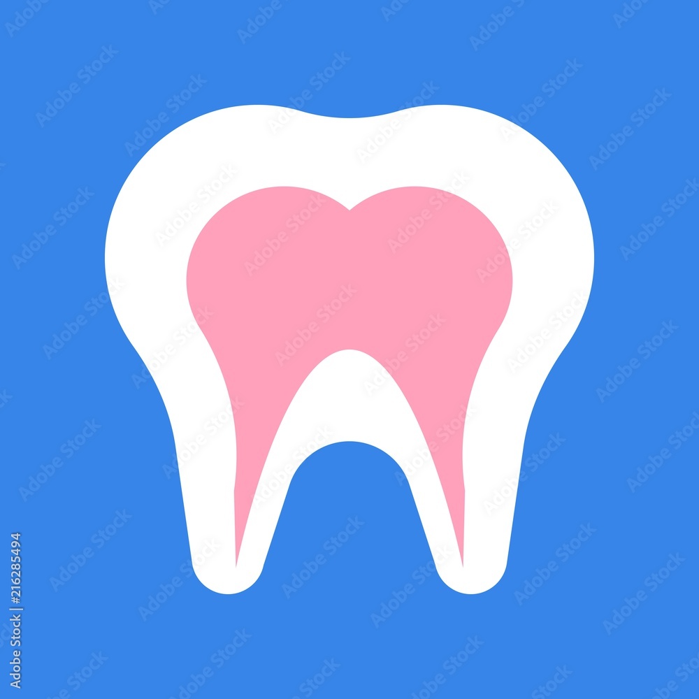 Simple tooth, medical and hospital related flat design icon set Simple tooth, medical and hospital related flat design icon set