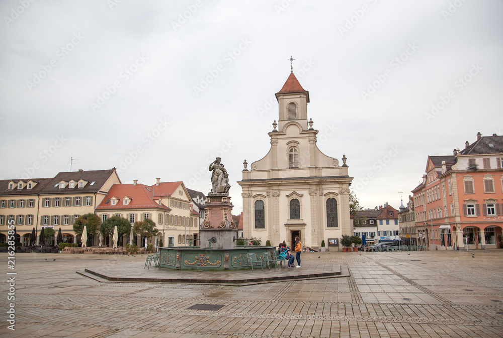 Cathedral of Ludwigsburg in the old town of Ludwigsburg, Germany.