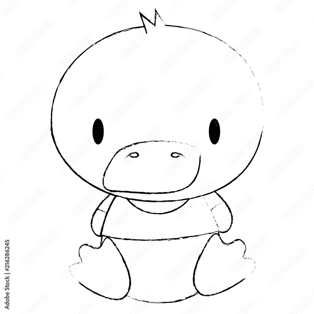 Fototapeta premium cute and adorable duck character