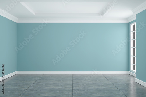 Empty room interior 3d rendering