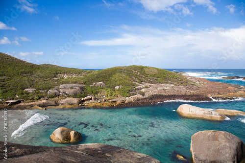 blue ocean, beautiful plance and amazin beach, elephant rock  in albany Australia