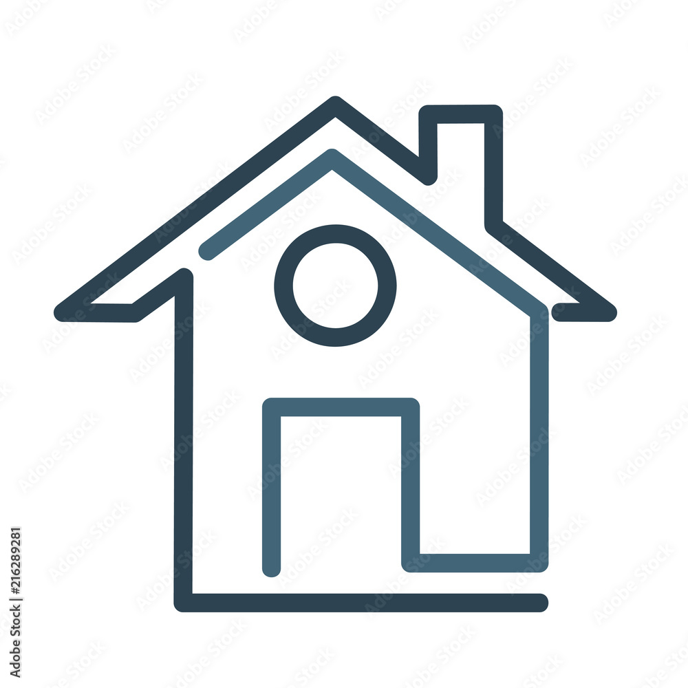 Modern house symbol icon, flat vector illustration Modern house symbol icon, flat vector illustration