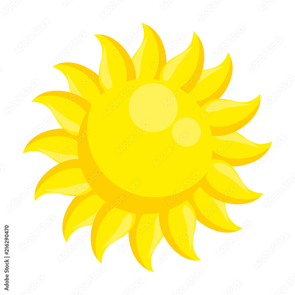 summer sun isolated icon summer sun isolated icon