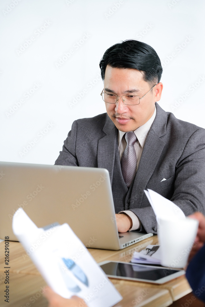 Portrait Of Multiracial Businesspeople Brainstorming In Meeting Portrait Of Multiracial Businesspeople Brainstorming In Meeting