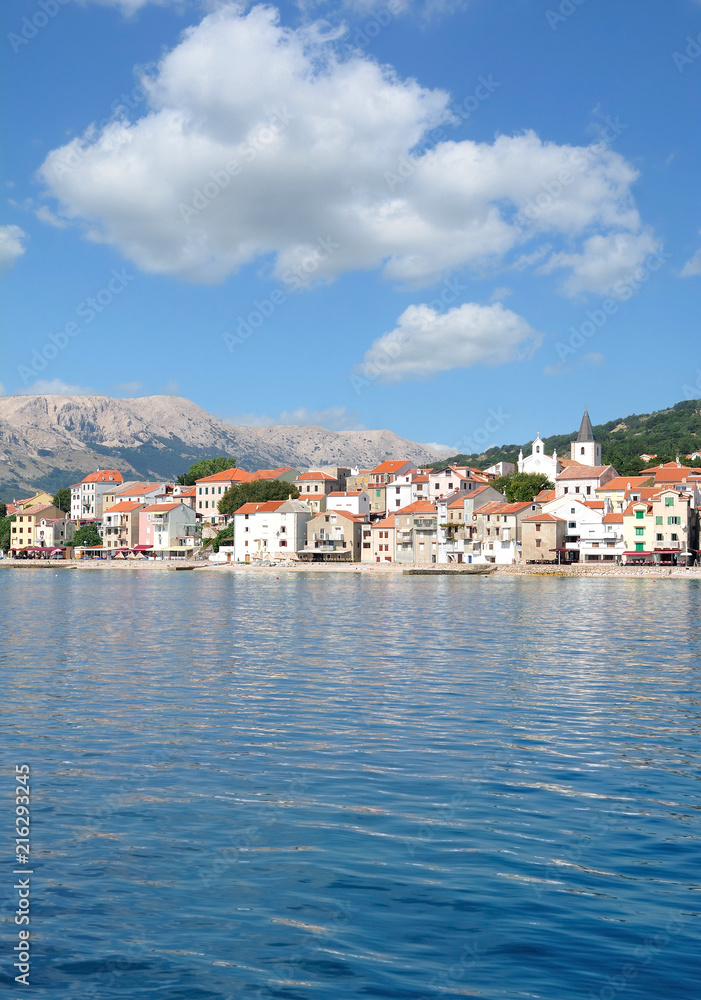 Urlaubsort Baska auf der Insel Krk an der Adria,Kvarner Bucht,Kroatien