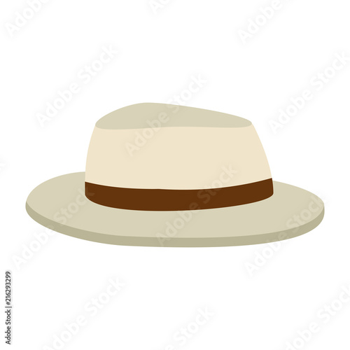 hat summer accessory icon vector illustration design