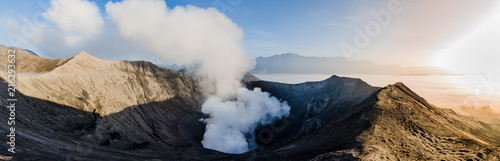 Bromo volcano crater is a popular touristic spot in Java Indonesia