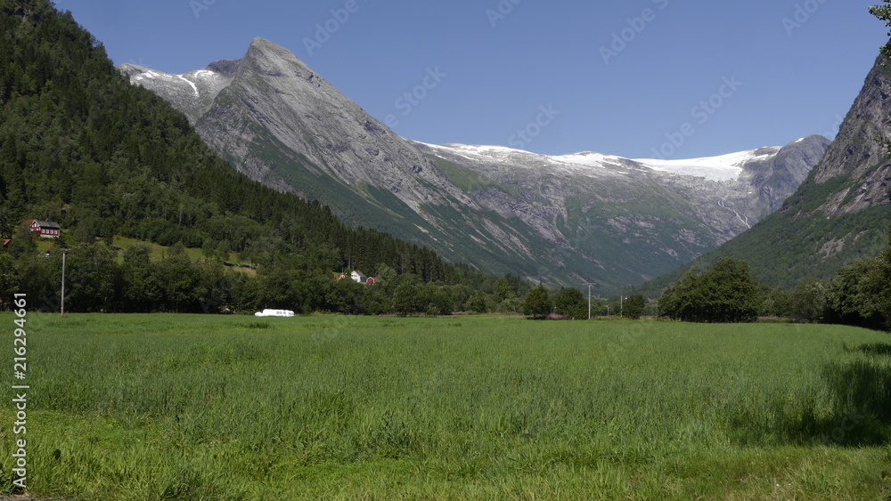Gletscherregion um Fjaerland, Sogn og Fjordane, Norwegen, Skandinativen