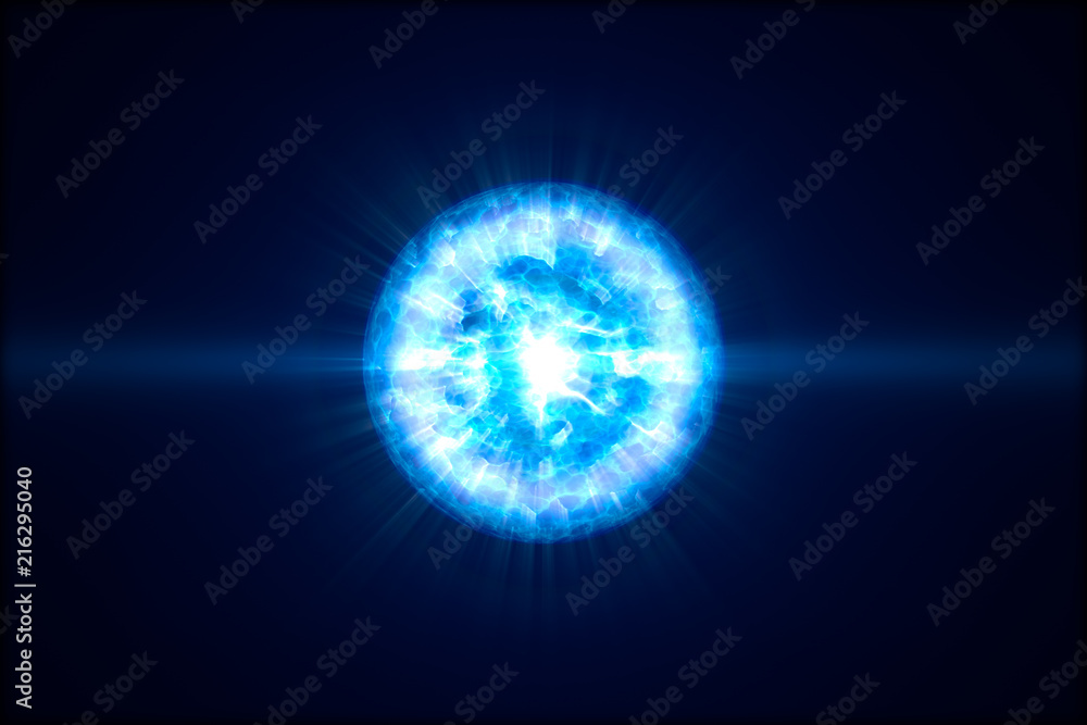 3d rendering, blue flame burning effect 3d rendering, blue flame burning effect