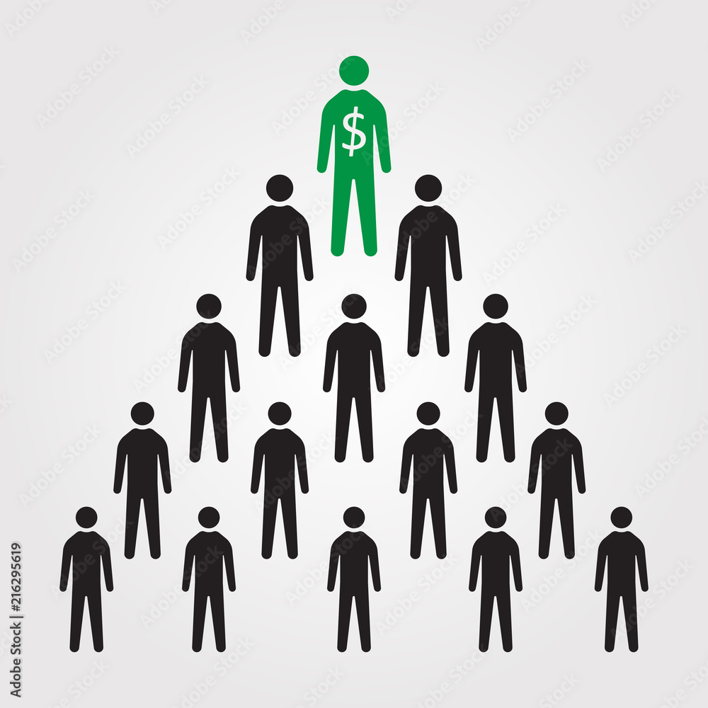 Pyramid business scheme, one in a million. Pyramid business scheme, one in a million.