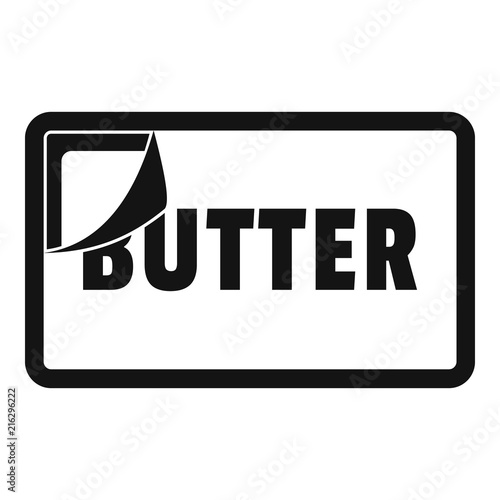 Butter pack icon. Simple illustration of butter pack vector icon for web design isolated on white background