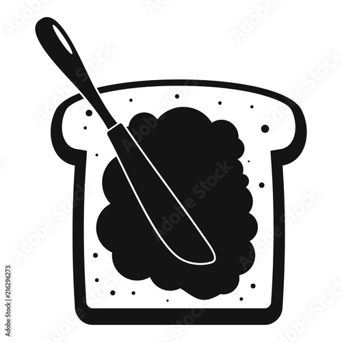 Butter on bread icon. Simple illustration of butter on bread vector icon for web design isolated on white background