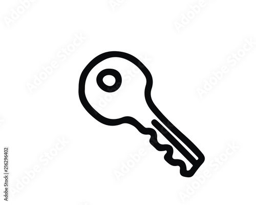 key hand drawn icon , designed for web and app