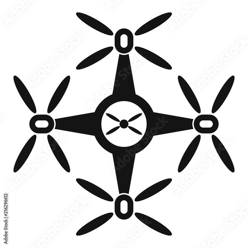 Quadrocopter icon. Simple illustration of quadrocopter vector icon for web design isolated on white background