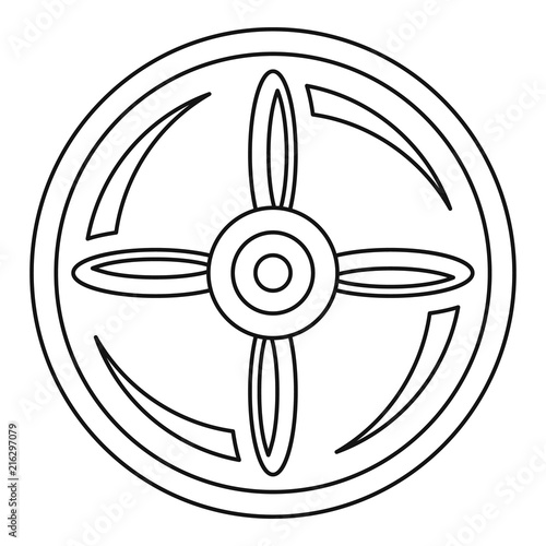 Drone propeller icon. Outline drone propeller vector icon for web design isolated on white background