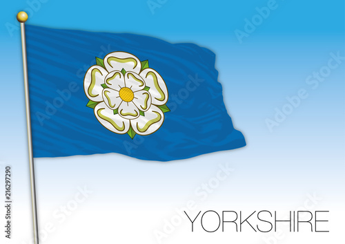 Yorkshire regional flag, United Kingdom, vector illustration