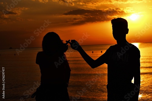 Принти на полотні sunset