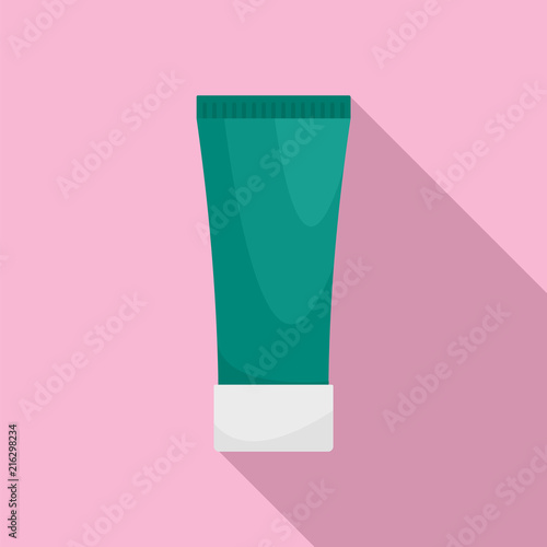 Creme tube icon. Flat illustration of creme tube vector icon for web design