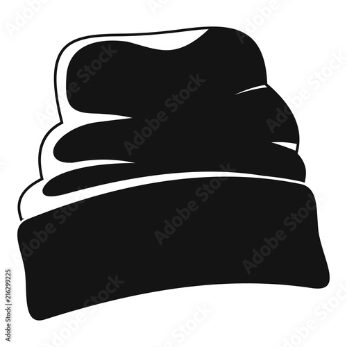 Beanie hat icon. Simple illustration of beanie hat vector icon for web design isolated on white background