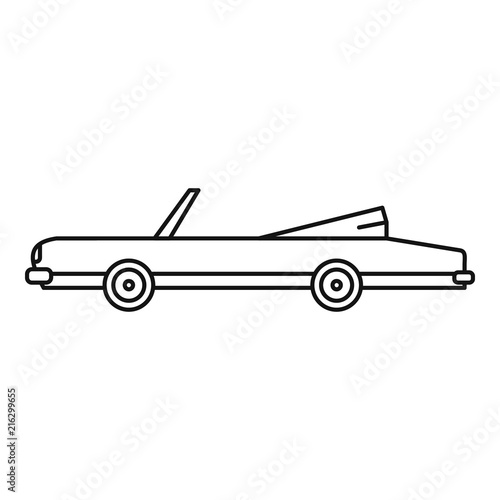 Rap american car icon. Outline rap american car vector icon for web design isolated on white background