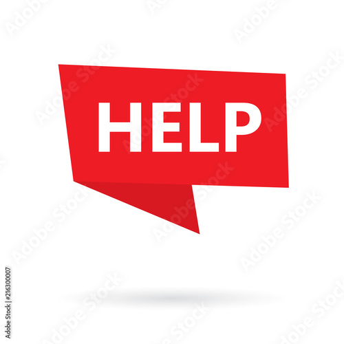help word on speach bubble- vector illustration