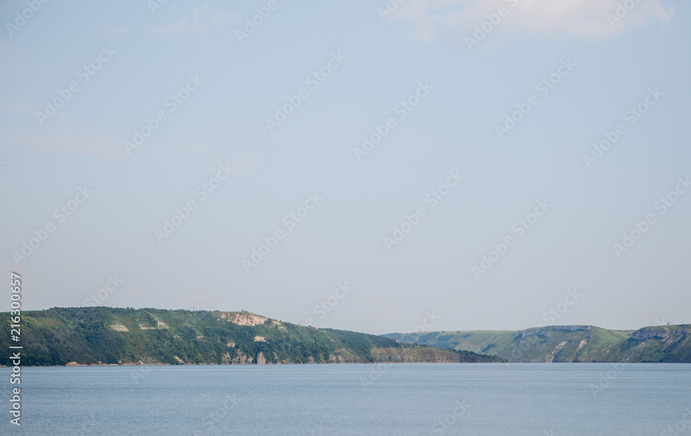 landscape meandering channel rocks canyons green vegetation landscape meandering channel rocks canyons green vegetation