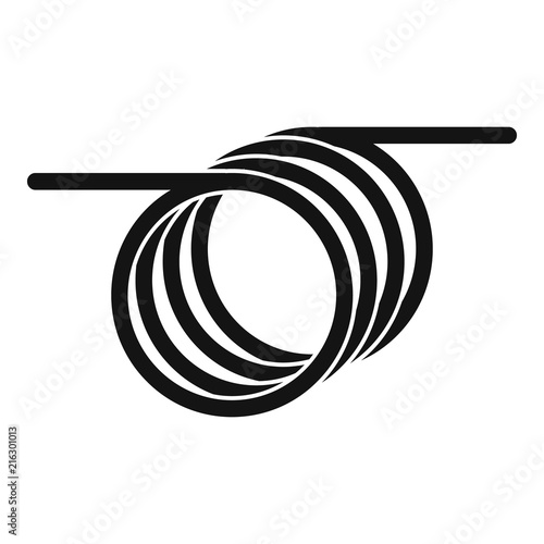 Spiral cable icon. Simple illustration of spiral cable vector icon for web design isolated on white background