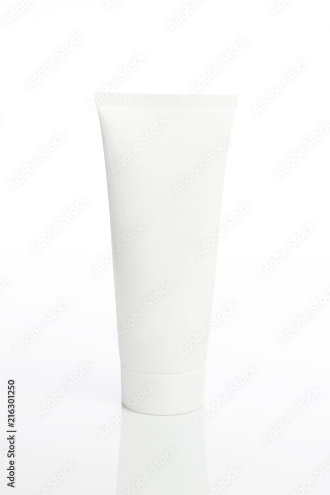 white squeeze tube isolated white squeeze tube isolated